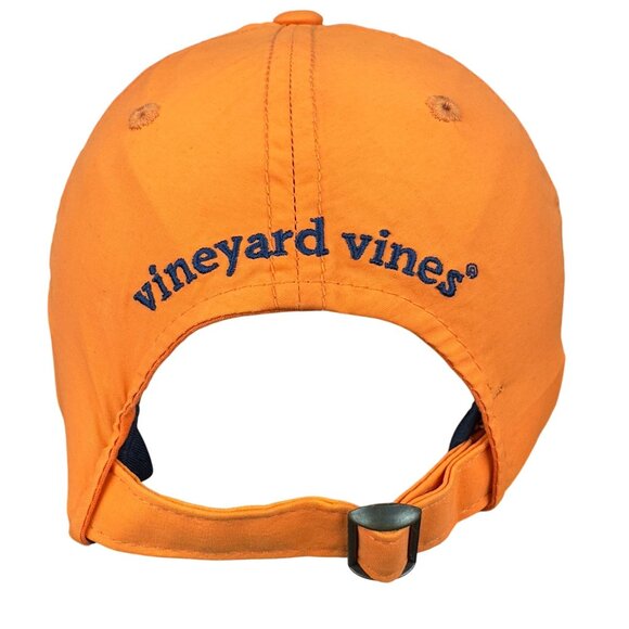 Vineyard Vines Baseball Cap Adults One Size Orange Whale Logo Adjustable - Picture 5 of 12